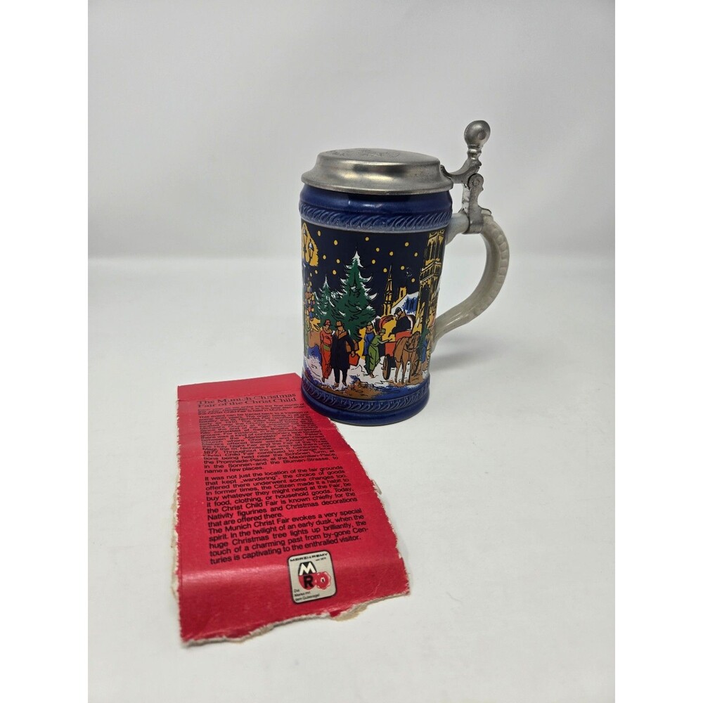 VINTAGE MARZI & REMY 1979 MUNICH CHRISTMAS FAIR BEER STEIN 2ND ANNUAL #2090
